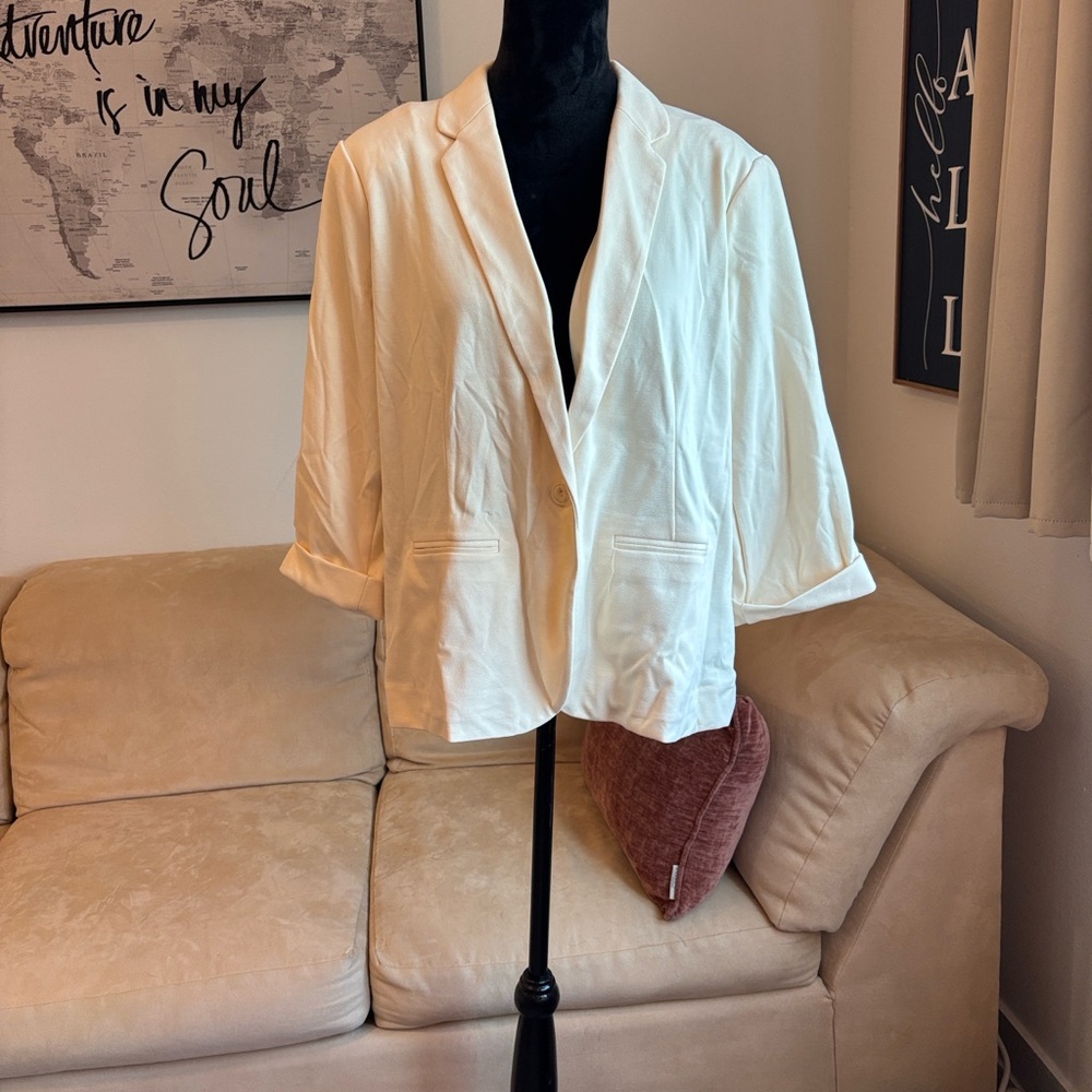 LC Lauren Conrad Cream Women's Blazer